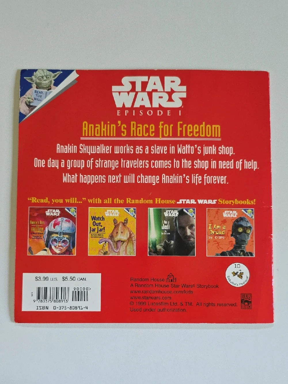 Vintage Star Wars Books Set Of 5 -  Episode I And Attack Of Clones